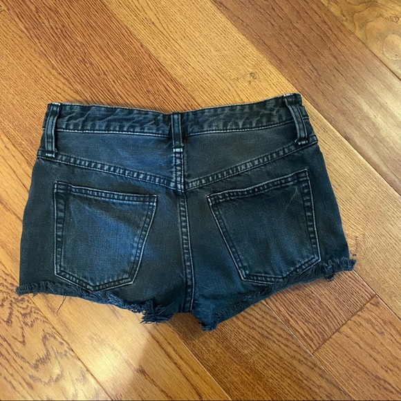 Free people black button fly denim shorts - Picture 3 of 3